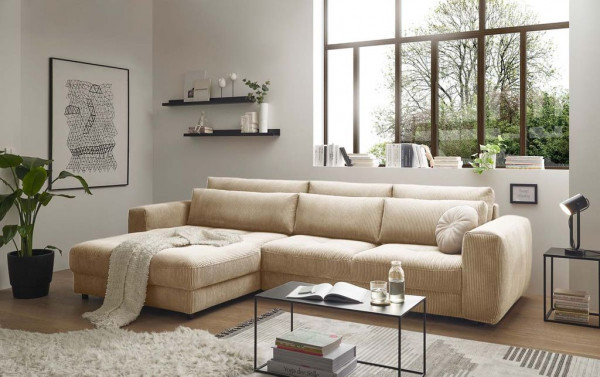 Ecksofa Barura Beige