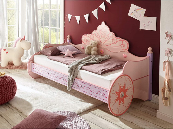 PRINCESS Kinderbett Mädchen mit 90 x 200 cm Liegefläche - Prinzessinnen Bett