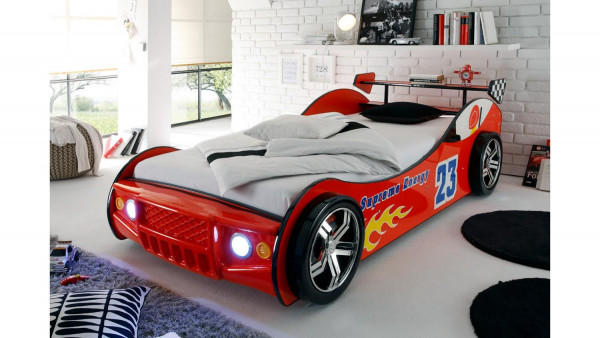 Autobett ENERGY MDF Kinderbett Bett rot 90x200 cm