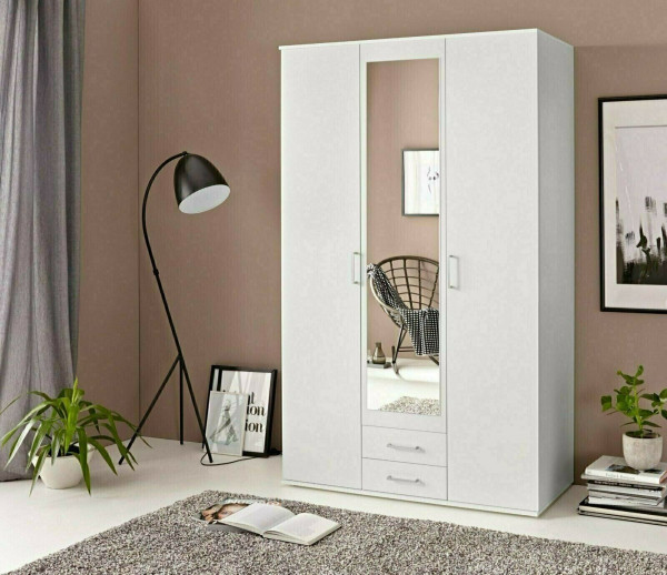 Kleiderschrank Karl Drehtüren- Schrank mit Spiegel 120x195x55 cm